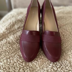 Calvin Klein Burgundy Heels New w/o box. 3 in heel.